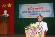 Hội nghị Sơ kết hoạt động hệ thống Trung tâm văn hóa  toàn tỉnh 6 tháng đầu năm 2012
