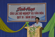 SINH HOẠT CÂU LẠC BỘ VĂN HÓA QUÝ III NĂM 2015