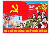 Mẫu tranh và khẩu hiệu tuyên truyền kỷ niệm 93 năm Ngày thành lập Đảng Cộng sản Việt Nam (3/2/1930 - 3/2/2023) và 48 năm chiến thắng Buôn Ma Thuột, giải phóng tỉnh Đắk Lắk (10/3/1975 - 10/3/2023).