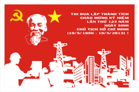 Tranh cổ động chào mừng kỷ niệm 123 năm Ngày sinh Chủ tịch Hồ Chí Minh (19/5/1890 - 19/5/2013)