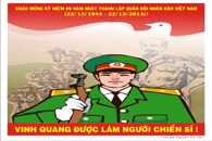 Tranh cổ động tuyên truyền kỷ niệm Ngày thành lâp Quân đội nhân dân Việt Nam